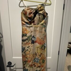 Elegant Multicolor Strapless Dress